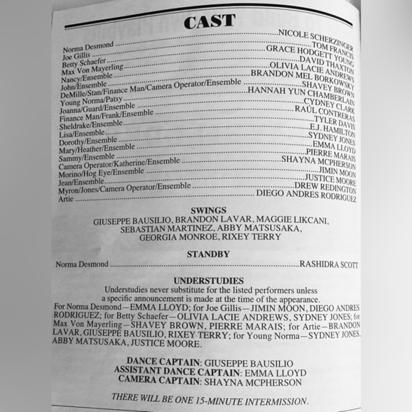Sunset Boulevard Broadway Playbill April 2025 Nicole Scherzinger Tom Francis NEW - Picture 5 of 11